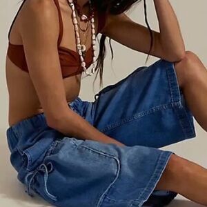 We the free free people Marty pull on crop Jeans  shorts
